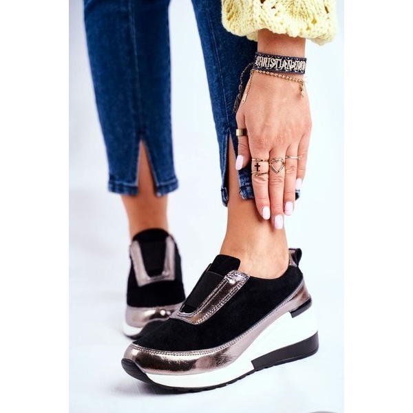 S.Barski Chaussures Sport Femme Baskets Cuir Noir Wilimont le noir 1