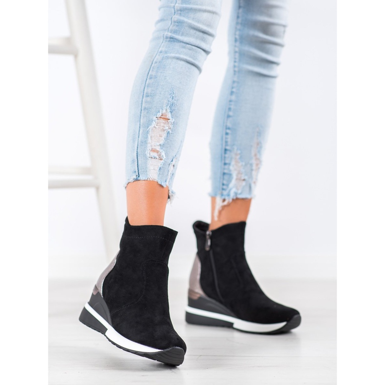 Bottines compensées VINCEZA noir 1