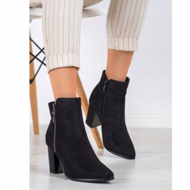 Bottines en daim à fermeture éclair VINCEZA le noir 5