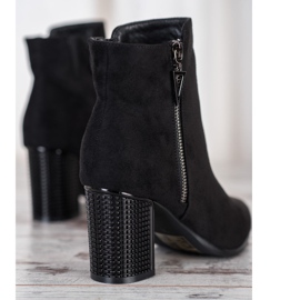 Bottines en daim à fermeture éclair VINCEZA le noir 3