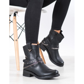 Seastar Bottes de rock à la mode le noir 2