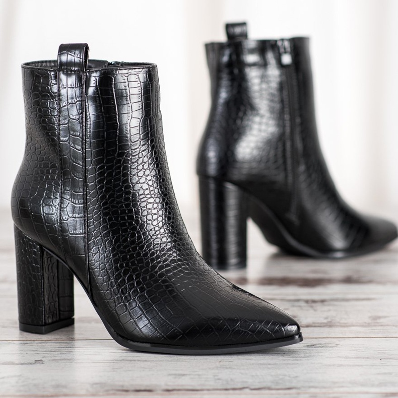 Seastar Bottes élégantes avec un motif le noir 2