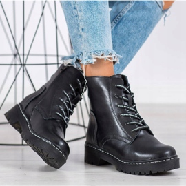 Bottes en cuir classiques MCKEY le noir 5