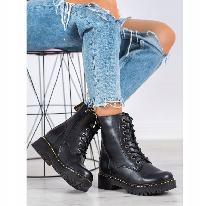Bottes en cuir MCKEY le noir 1