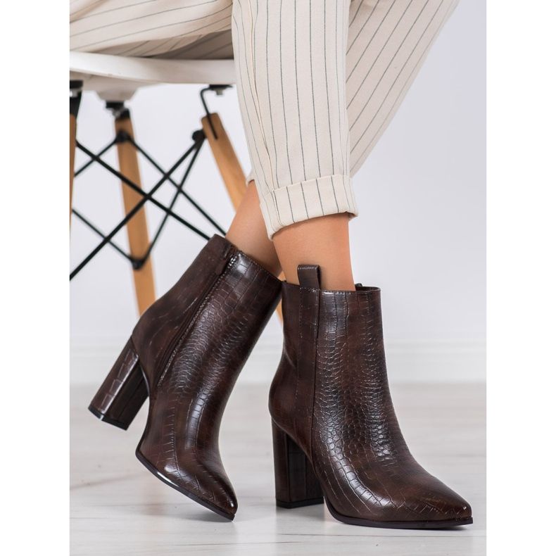 Seastar Bottes élégantes avec un motif brun 1