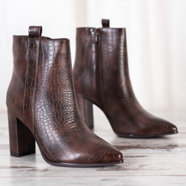 Seastar Bottes élégantes avec un motif brun 3