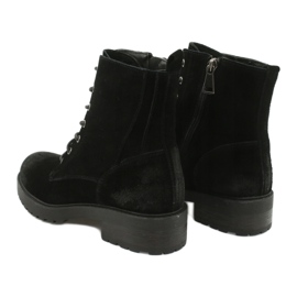 American Club Bottes américaines en daim noir le noir 4