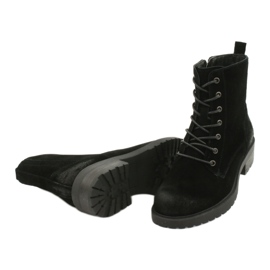 American Club Bottes américaines en daim noir le noir 3