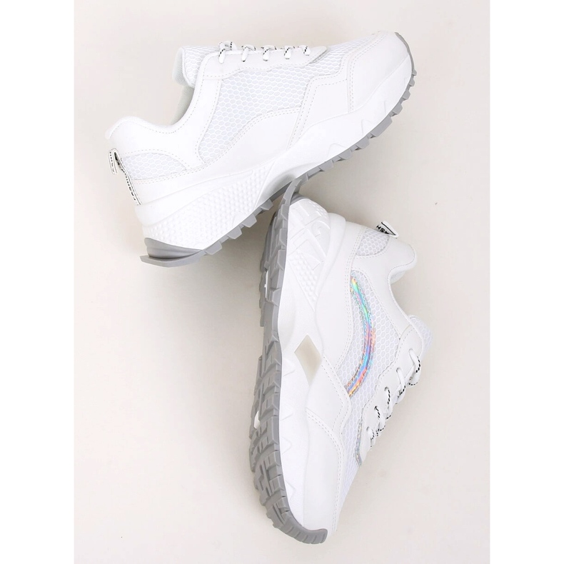 Blanc LA87P Chaussures de sport blanches 2 Blanc LA87P Chaussures de sport blanches 2