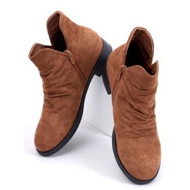 Boots à découpes en daim camel ST-21 Camel brun 3