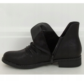 Bottes noires avec une face découpée noir ST-22P Noir le noir 2