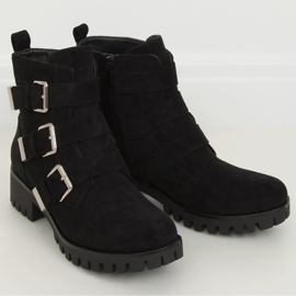 Black XJ-08 Bottes noires sur le protecteur le noir 1