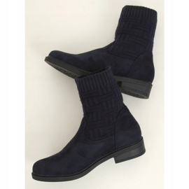 Boots à tige pull E2100 Navy bleu marine 2
