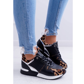 Chaussures Sport Femme Motif Léopard Noir Fippo le noir multicolore 3