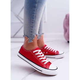 ADY Baskets Femme Basse Matière Rouge FreeTime 2