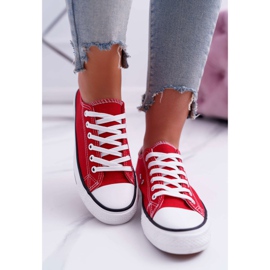 ADY Baskets Femme Basse Matière Rouge FreeTime 3