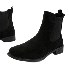 Bottines noires à enfiler Aveley 1