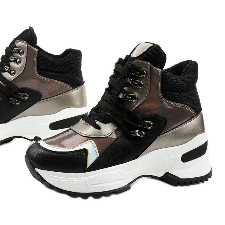 Baskets à enfiler Gianna noires le noir multicolore 1