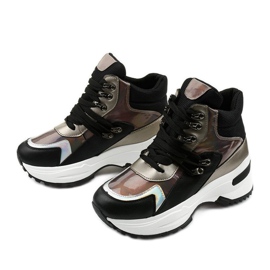 Baskets à enfiler Gianna noires multicolore 2