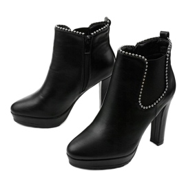 Bottines noires à fermeture éclair et élastique Circus 1