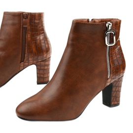 Bottines marron en éco-cuir Caffton brun 1 Bottines marron en éco-cuir Caffton brun 1