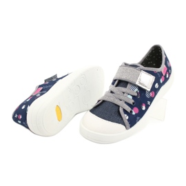 Chaussures pour enfants Befado 251Y149 bleu marine rose argent gris 4