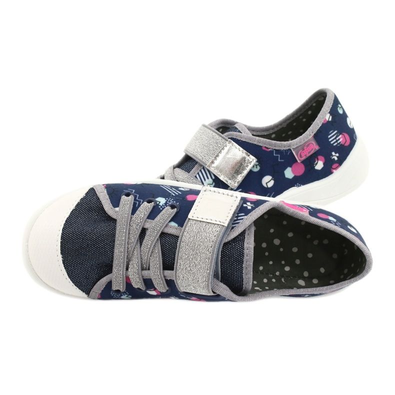 Chaussures pour enfants Befado 251Y149 bleu marine rose argent gris 5