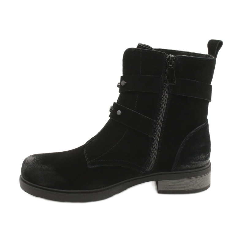 American Club Bottines américaines en daim noir le noir 1