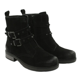 American Club Bottines américaines en daim noir 4