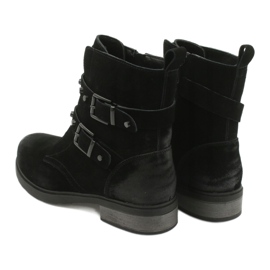 American Club Bottines américaines en daim noir le noir 3