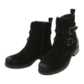 American Club Bottines américaines en daim noir 2