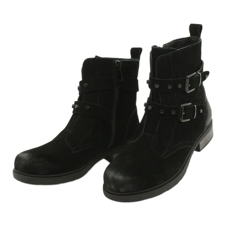 American Club Bottines américaines en daim noir 2