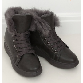 Bottes grises avec fourrure A07 Gris 1