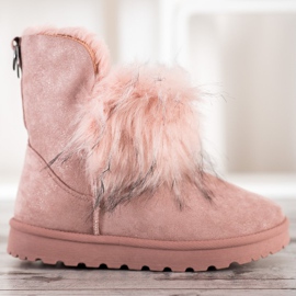 Bella Paris Bottes de neige avec fourrure rose 1