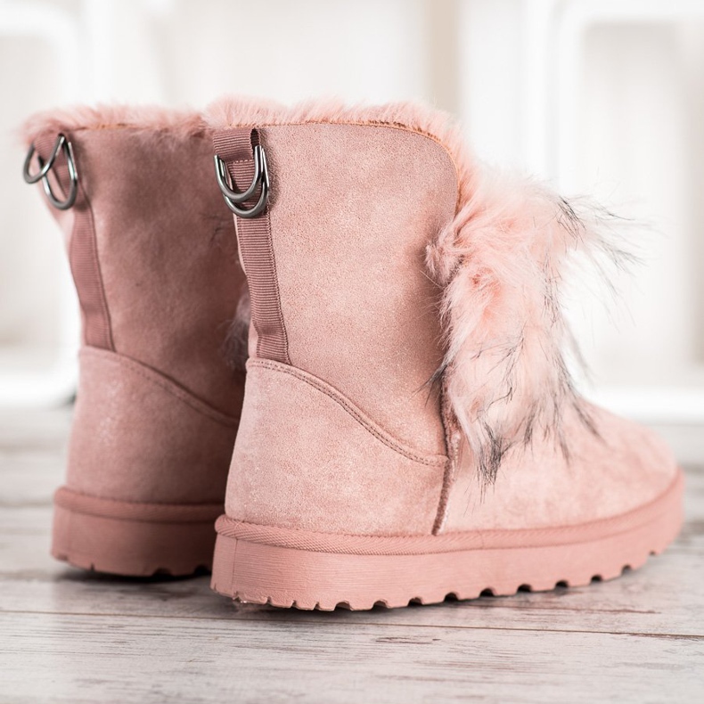 Bella Paris Bottes de neige avec fourrure rose 2