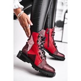 Bottines Femme Cuir Maciejka Bordeaux 04184-23 / 00-3 rouge 1