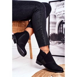S.Barski Bottines Femme Bottines Chelsea Chaudes Talon Plat Noir Sirro 2