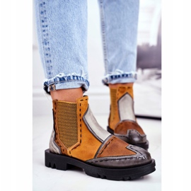 Bottes Jodhpur en cuir pour femmes Maciejka Jaune 04634 multicolore 5