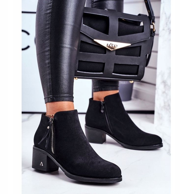 S.Barski Bottines à Talons Femme Warm Noir Blanche le noir 1 S.Barski Bottines à Talons Femme Warm Noir Blanche le noir 1