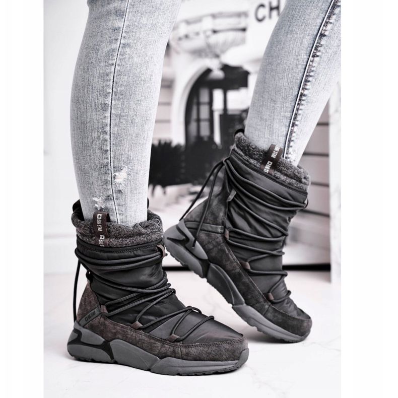 Bottes de neige pour femmes Big Star Grey GG274629 gris 1 Bottes de neige pour femmes Big Star Grey GG274629 gris 1