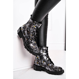 Bottes Femme Cuir Maciejka Fleurs 04869-38 le noir multicolore 2