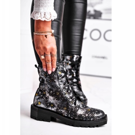 Bottes Femme Cuir Maciejka Fleurs 04869-38 le noir multicolore 3