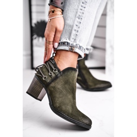 Bottes à Talons Femme Maciejka Spring Cuir Olive 04812-24 vert 1