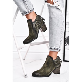 Bottes à Talons Femme Maciejka Spring Cuir Olive 04812-24 vert 2