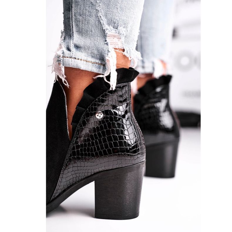 Bottines Femme à Talon, Cuir Printemps Maciejka Noir 04833-01 1