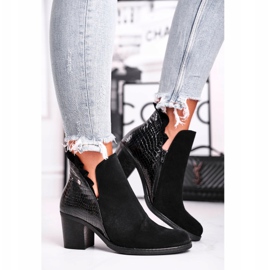 Bottines Femme à Talon, Cuir Printemps Maciejka Noir 04833-01 2