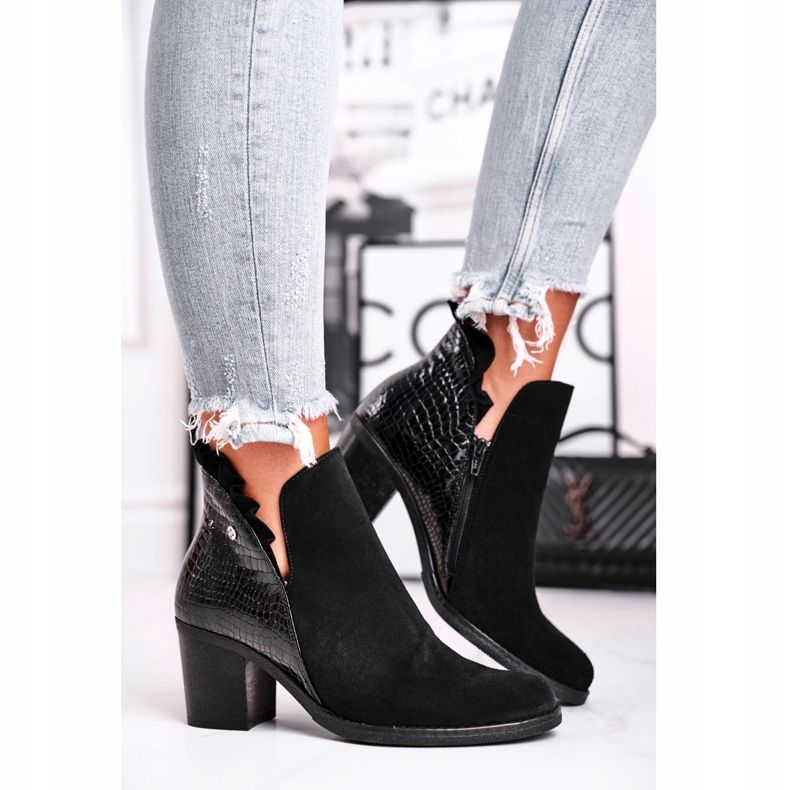 Bottines Femme à Talon, Cuir Printemps Maciejka Noir 04833-01 le noir 2