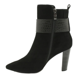 Caprice Bottes en cuir noir avec une boucle 25317-25 025 1