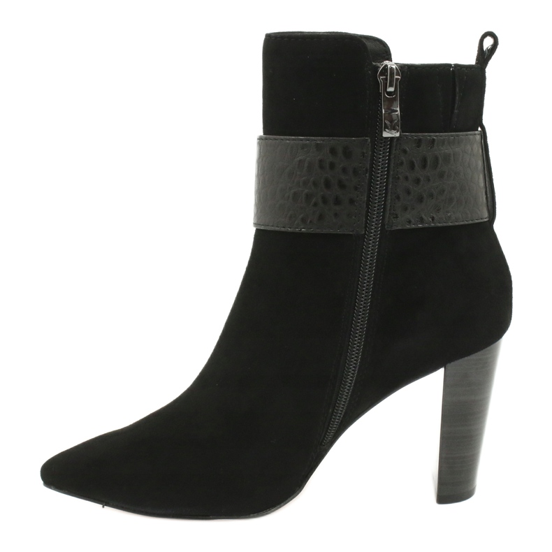 Caprice Bottes en cuir noir avec une boucle 25317-25 025 1