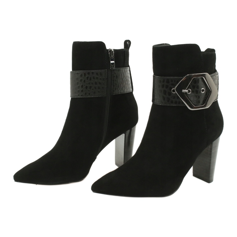 Caprice Bottes en cuir noir avec une boucle 25317-25 025 le noir 2